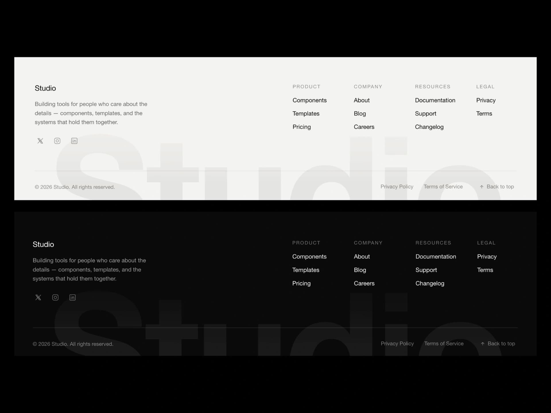 Footer Section