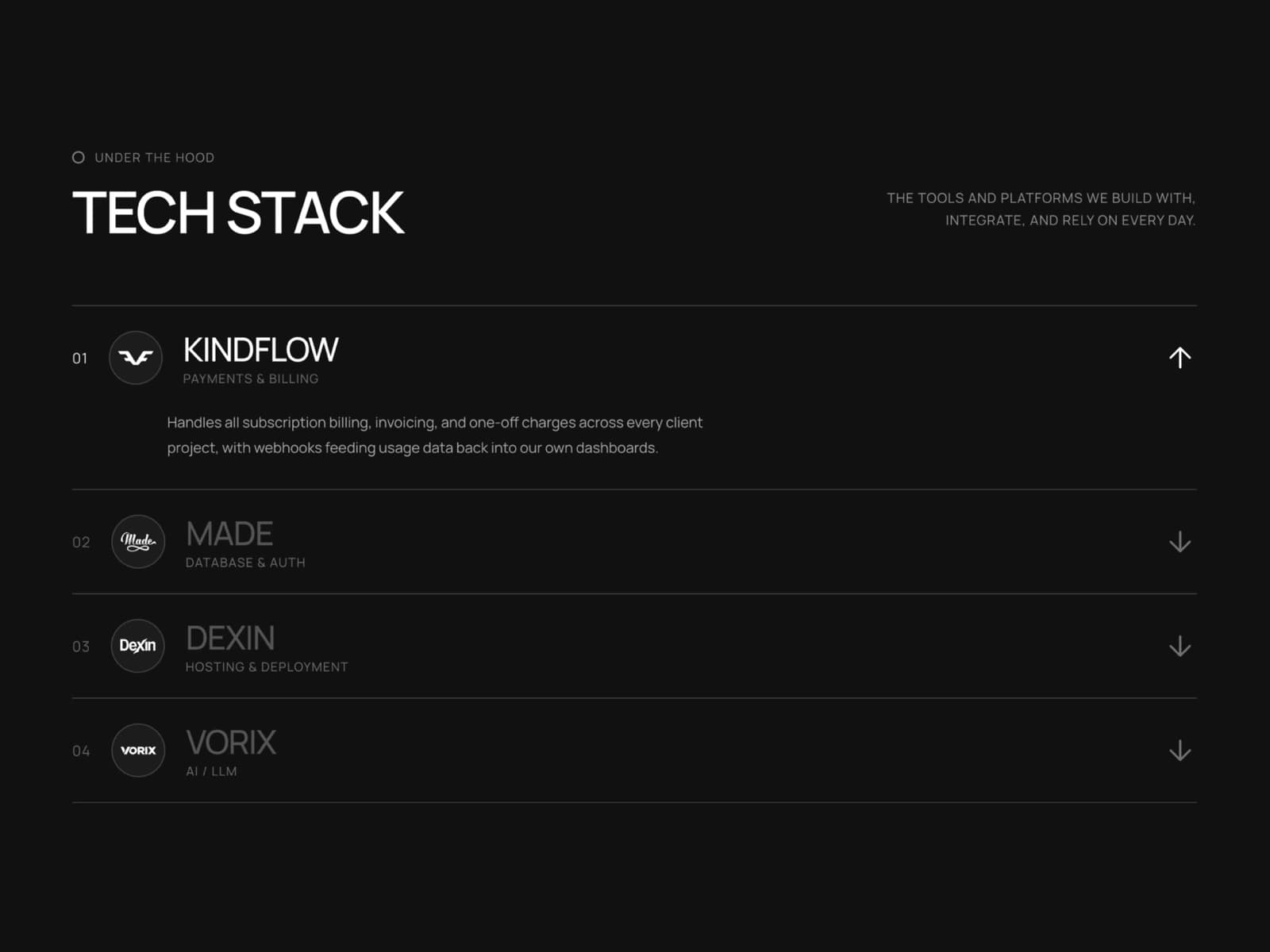 TechStack Section